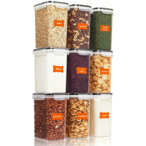 9-Pack Clear storage Bins